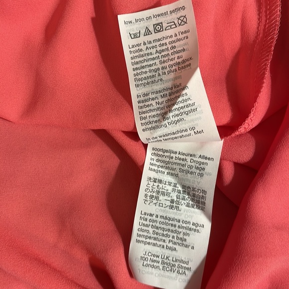 NWT J. Crew Short-Sleeve Top with Ladder Trim - Neon Pink / Coral - Size Large - Picture 5 of 10